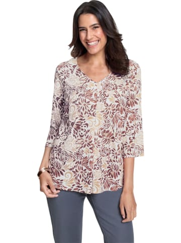 WITT WEIDEN Bluse in Beige/ Braun/ Weiß