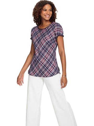 WITT WEIDEN Blouse donkerblauw/wit/rood