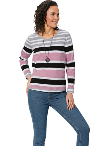 WITT WEIDEN Longsleeve in Rosa/ Grau/ Weiß