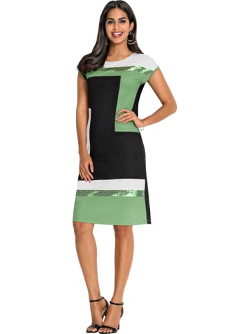 WITT WEIDEN Kleid in Schwarz/ Grün/ Weiß