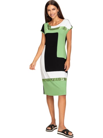 WITT WEIDEN Kleid in Schwarz/ Grün/ Weiß