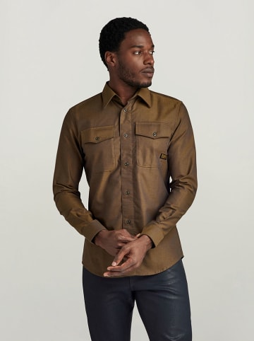 G-Star Koszula - Slim fit - w kolorze jasnobrązowym