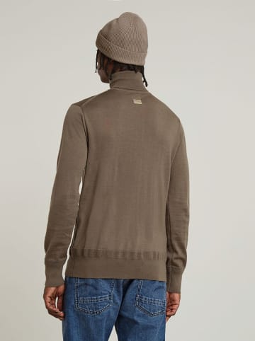 G-Star Wollrollkragenpullover in Hellbraun