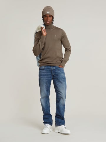 G-Star Wollrollkragenpullover in Hellbraun