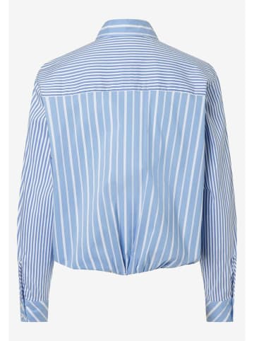 More & More Blouse lichtblauw/wit