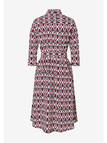 More & More Jurk rood/donkerblauw/wit