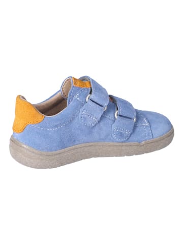Ricosta Leder-Barfußschuhe in Blau/ Orange