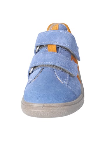Ricosta Leder-Barfußschuhe in Blau/ Orange
