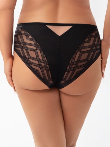 Gorsenia Figi high waist "Estelle" w kolorze czarno-jasnoróżowym
