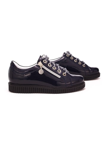 Bartek Leren veterschoenen donkerblauw