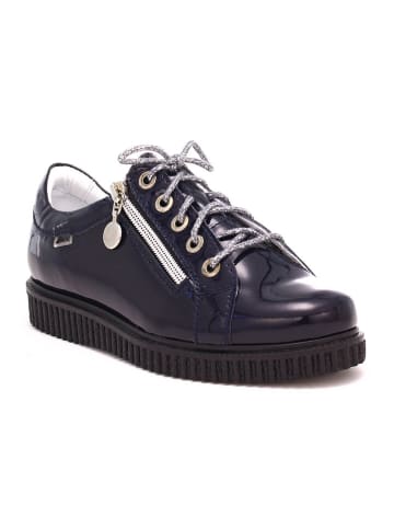 Bartek Leren veterschoenen donkerblauw
