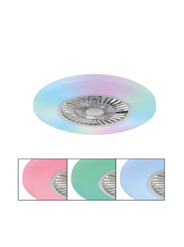 Globo lighting LED-Deckenventilator "Alva" in Weiß - (H)15,4 x Ø 59,5 cm