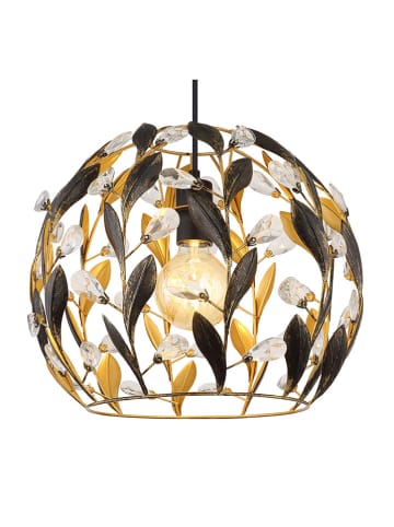Globo lighting Hängeleuchte "Mika" in Gold/ Schwarz - (H)150 x Ø 40 cm