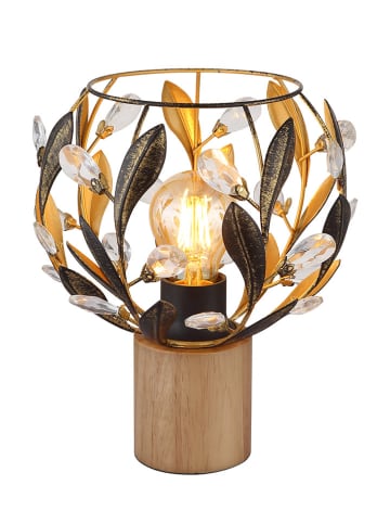 Globo lighting Lampa stołowa "Mika" w kolorze złoto-jasnobrązowym - wys. 25 x Ø 20 cm