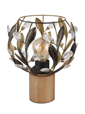 Globo lighting Lampa stołowa "Mika" w kolorze złoto-jasnobrązowym - wys. 25 x Ø 20 cm