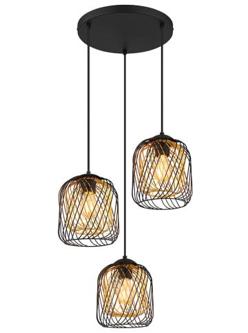 Globo lighting Hängeleuchte "Dichti" in Schwarz/ Gold - (H)150 x Ø 39,4 cm