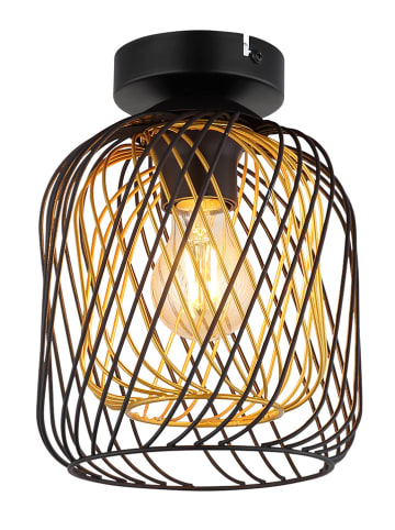 Globo lighting Deckenleuchte "Dichti" in Schwarz/ Gold - (H)24,5 x Ø 18 cm