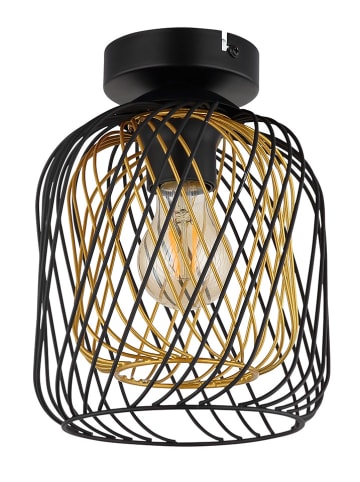 Globo lighting Deckenleuchte "Dichti" in Schwarz/ Gold - (H)24,5 x Ø 18 cm