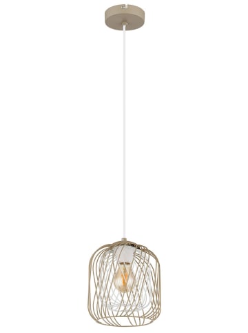 Globo lighting Hängeleuchte "Dichti" in Weiß/ Beige - (H)150 x Ø 18 cm