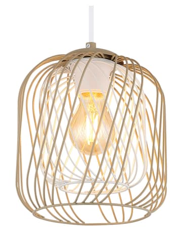 Globo lighting Hängeleuchte "Dichti" in Weiß/ Beige - (H)150 x Ø 18 cm