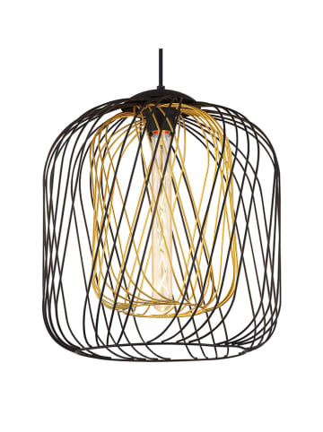 Globo lighting Hängeleuchte "Dichti" in Schwarz/ Gold - (H)150 x Ø 35 cm