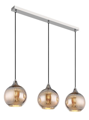 Globo lighting Hängeleuchte "Lourdes" in Schwarz/ Silber - (B)86 x (H)129 x (T)20 cm