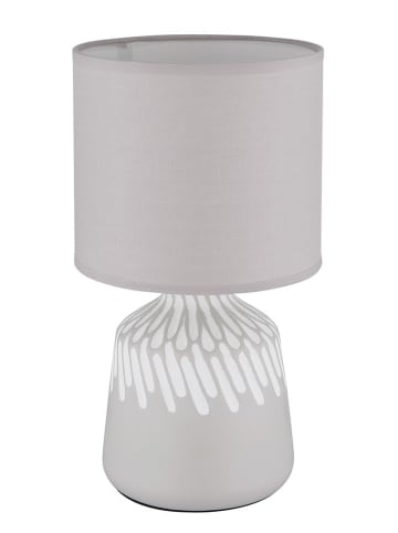 Globo lighting Lampa stołowa "Rela" w kolorze jasnoszarym - wys. 31,5 x Ø 17,5 cm