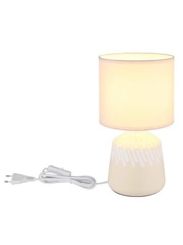 Globo lighting Tischleuchte "Rela" in Creme - (H)31,5 x Ø 17,5 cm
