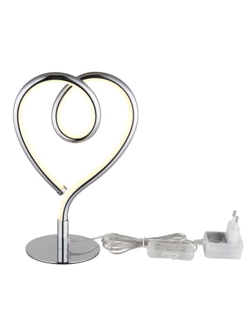 Globo lighting LED-Tischleuchte "Amore" in Silber - (B)16 x (H)23,5 x (T)10 cm
