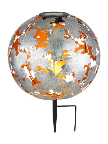 Globo lighting Solarna lampa LED w kolorze srebrno-złotym na trzonku - wys. 37 x Ø 27 cm