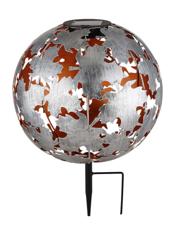 Globo lighting Solarna lampa LED w kolorze srebrno-złotym na trzonku - wys. 37 x Ø 27 cm