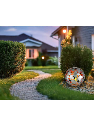 Globo lighting Solarna lampa LED w kolorze srebrno-złotym na trzonku - wys. 37 x Ø 27 cm