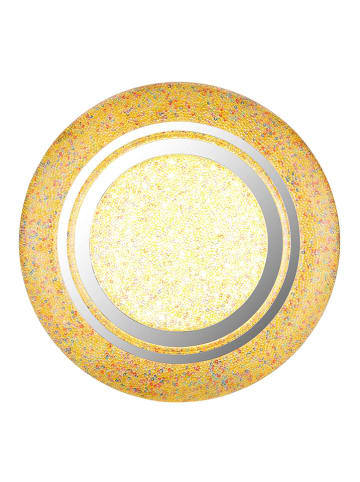 Globo lighting LED-Deckenleuchte "Rada" in Weiß/ Gelb - (H)7,5 x Ø 38 cm