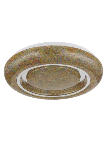 Globo lighting LED-Deckenleuchte "Rada" in Weiß/ Gelb - (H)7,5 x Ø 38 cm