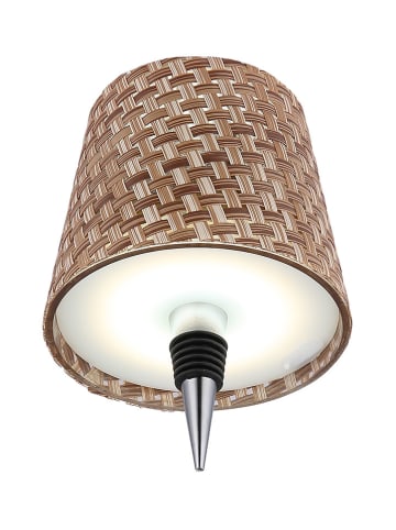 Globo lighting Lampa stołowa LED "Rids" w kolorze beżowym - wys. 33 x Ø 11 cm
