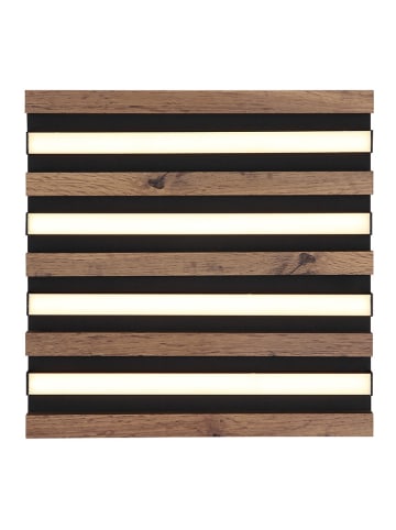 Globo lighting LED-Deckenleuchte "Hayden" in Braun - (B)30 x (H)5 x (T)30 cm