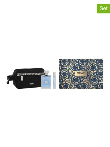 Versace 3tlg. Set: "Versace Pour Homme" - 2 x EdT und Kosmetiktasche