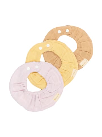 FABELAB 3er-Set: Loop-Schals in Rosa/ Gelb/ Hellbraun