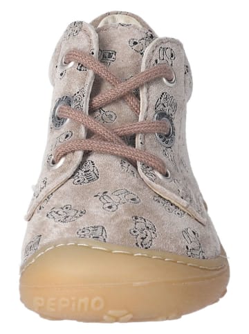 PEPINO Leren loopleerschoenen "Dots" beige