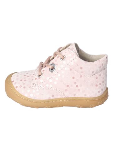 PEPINO Skórzane buty "Dots" w kolorze jasnoróżowym do nauki chodzenia