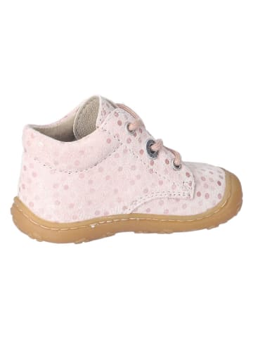 PEPINO Skórzane buty "Dots" w kolorze jasnoróżowym do nauki chodzenia