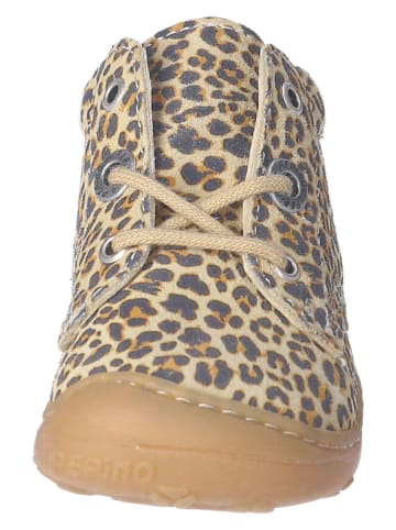 PEPINO Leren loopleerschoenen "Dots" beige/bruin