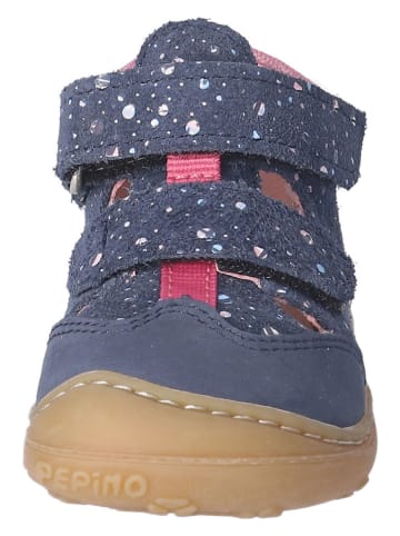PEPINO Leder-Halbsandalen "Ebi" in Dunkelblau/ Rosa