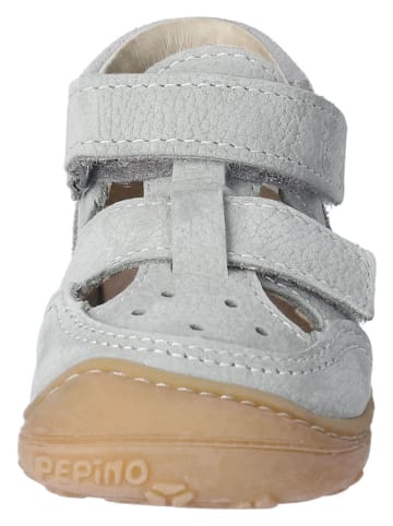 PEPINO Leder-Halbsandalen "Eni" in Grau