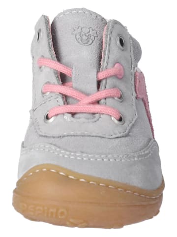 PEPINO Leren boots "Samy" grijs/lichtroze