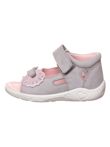 PEPINO Leder-Sandalen "Sylvie" in Grau/ Rosa