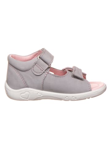 PEPINO Leder-Sandalen "Sylvie" in Grau/ Rosa