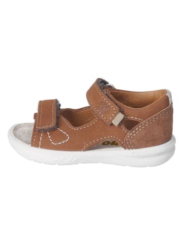 PEPINO Leder-Sandalen "Claas" in Hellbraun