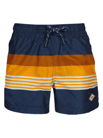Barts Badeshorts "Pacose" in Dunkelblau/ Orange/ Hellbraun