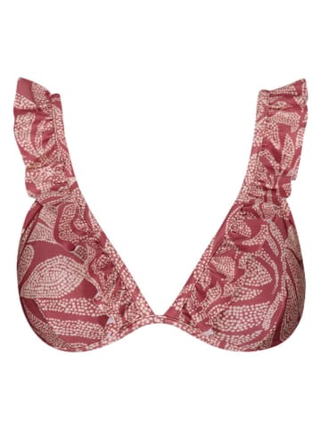 Barts Bikini-Oberteil "Akamu Wire Triangle" in Rot/ Weiß